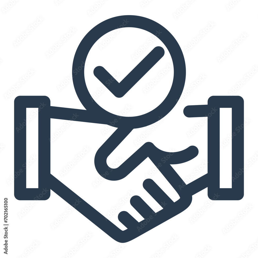 Trustworthy Handshake Icon for Agreements Trustworthy Handshake Icon for Agreements