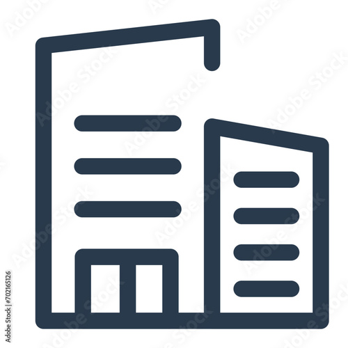 Corporate Office Building Icon for Business Headquarters
