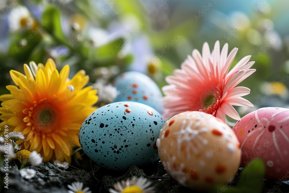 easter eggs and flowers easter eggs and flowers