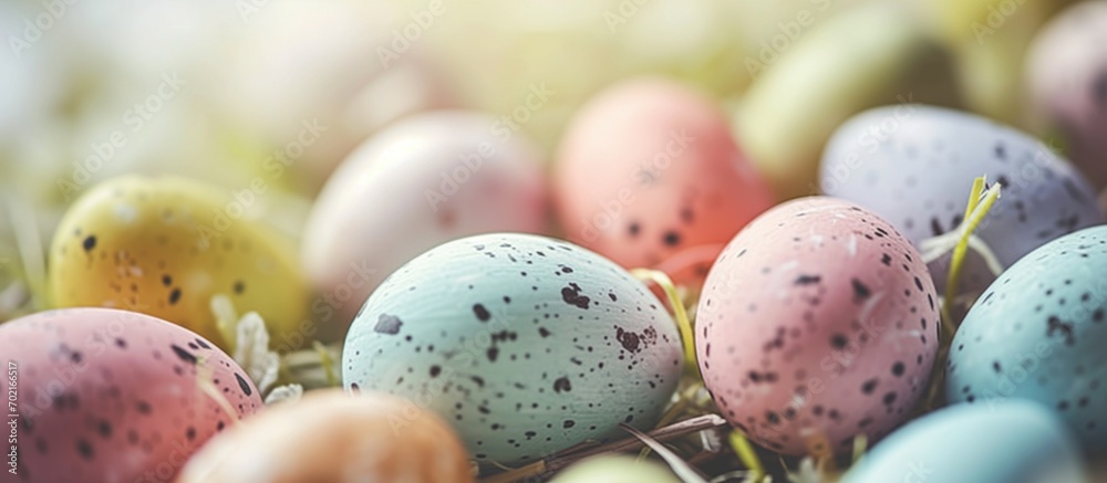 Abstract beautiful spring colours easter eggs background
