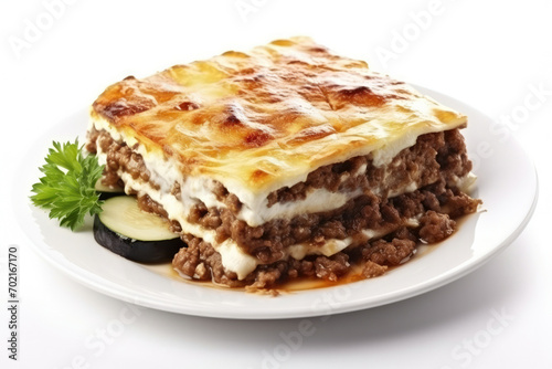 Baked meat food lasagna cheese meal