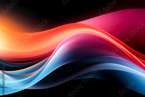 Generative Ai. Abstract water color background with lines and waves. Modern pale red, blue and light red wavy lines for background