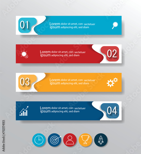 Infographic Vector abstract design web banner template.Modern banner.