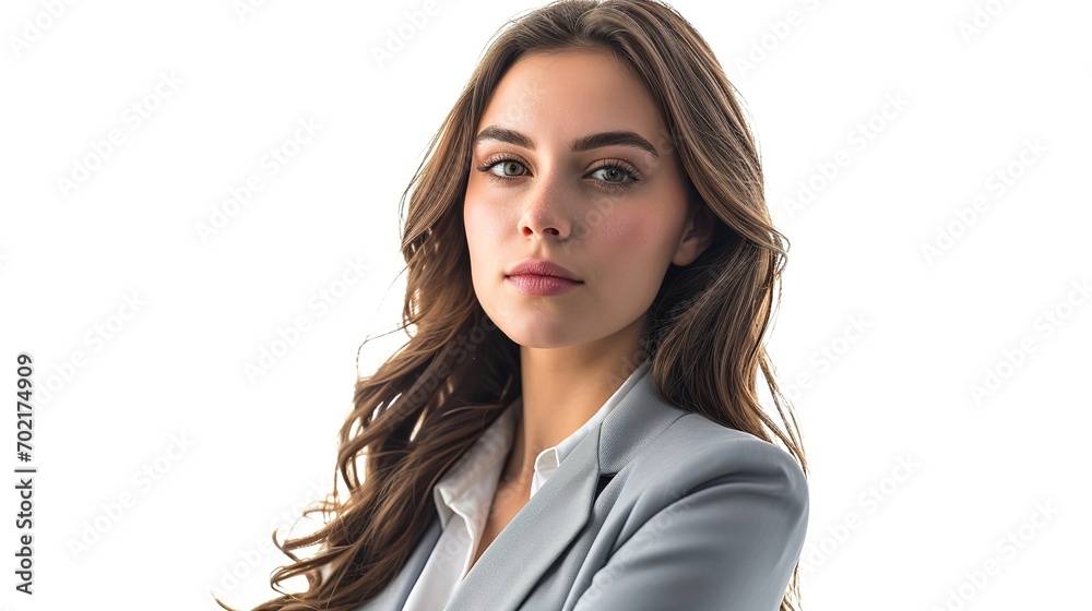 portrait of a confident young businesswoman isolated on white portrait of a confident young businesswoman isolated on white