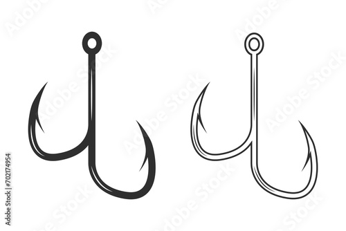 Fishing Hook Vector, Fishhook silhouette, Fishing Hook Set, Premium Quality Fishing Hook Vector, Fishing Hook Graphics, Stylish Fishing Hook, illustration, Classic Fishing Hooks in Vector Format