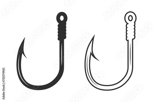 Fishing Hook Vector, Fishhook silhouette, Fishing Hook Set, Premium Quality Fishing Hook Vector, Fishing Hook Graphics, Stylish Fishing Hook, illustration, Classic Fishing Hooks in Vector Format