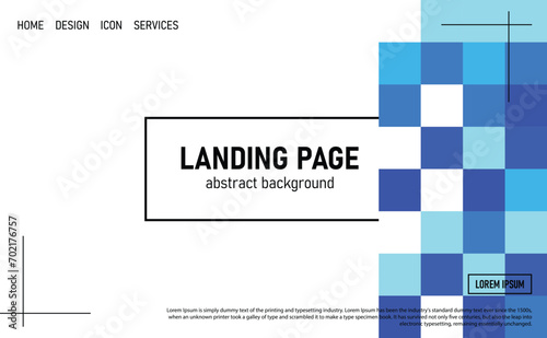 Light Blue vector layout with lines, rectangles. Abstract gradient illustration for landig page. Vector illustration photo