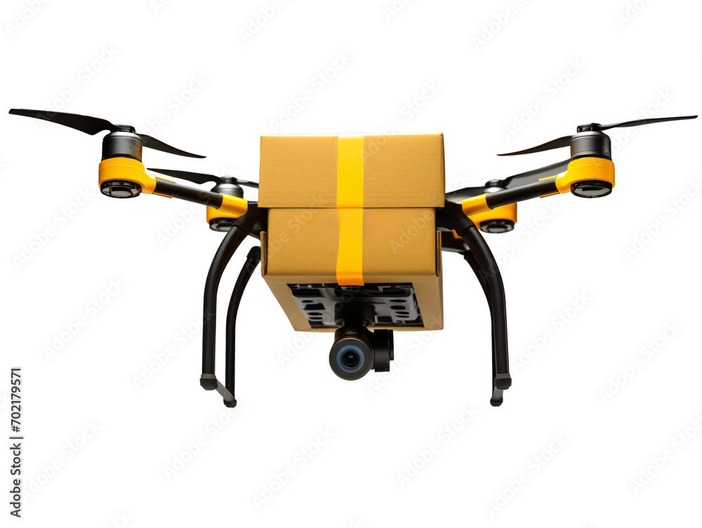 a drone delivers a box a drone delivers a box