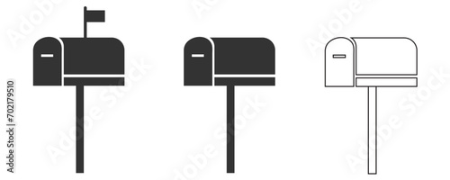 Mail box icon. Postage element background vector ilustration.