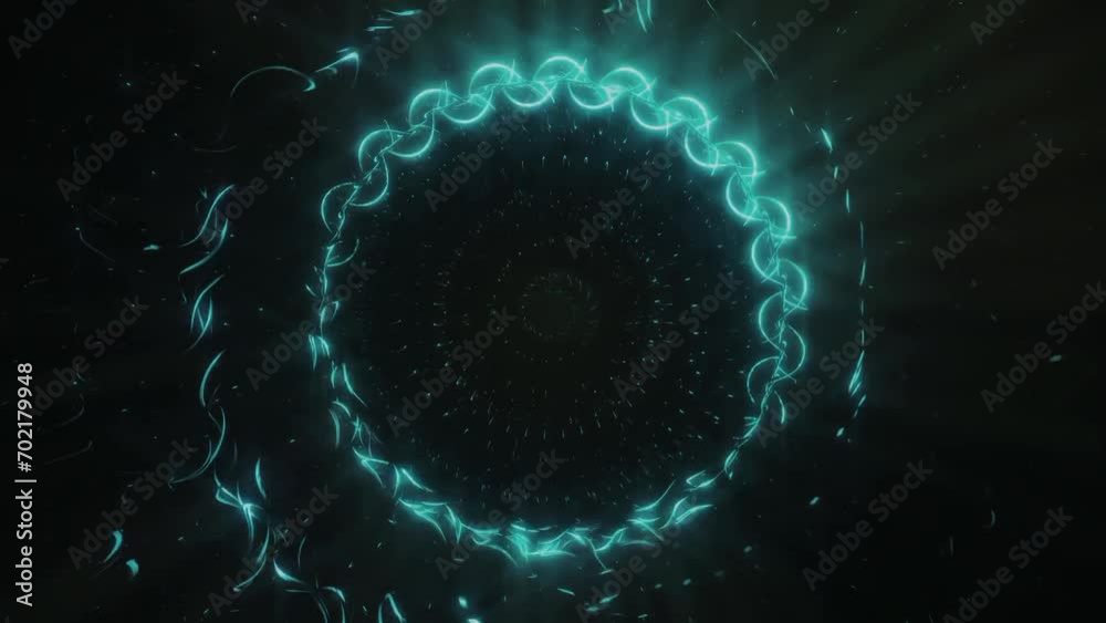 Blue irregular lines  circling animation background 