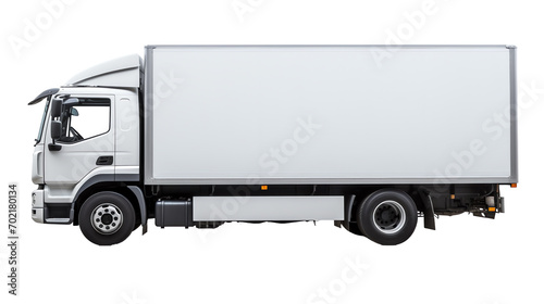 white truck isolated on white
