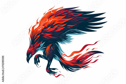 Illustration of eagle shown on white background