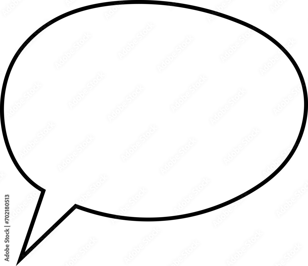 Vector speech bubbles Hand-drawn image Vector speech bubbles Hand-drawn image