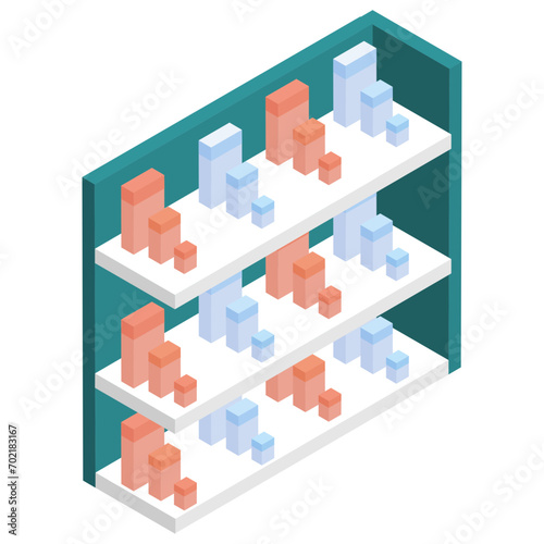 Isometric Shelf for Products