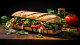 Tasty ciabatta sandwich