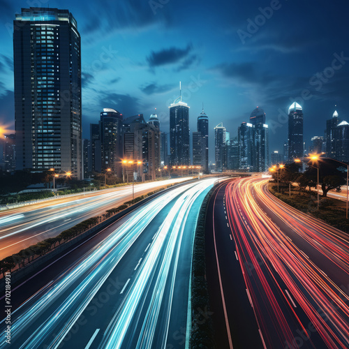 Speedscape Symphony: Embracing the Dynamic Motion Blur of Urban Highways