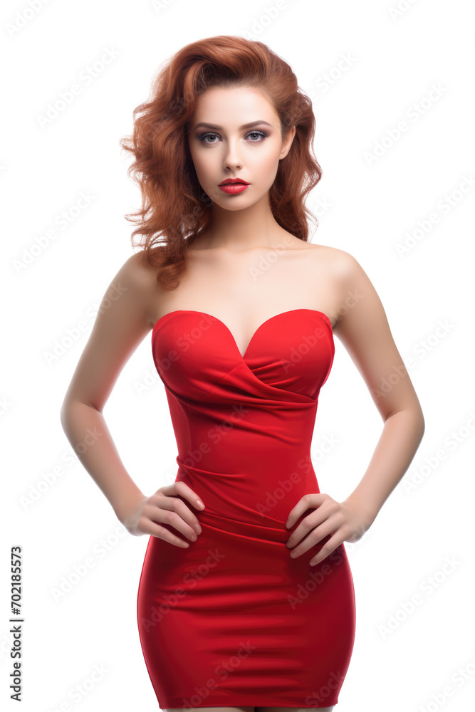 beautiful young woman in luxury red evening dress isolated on white or transparent png beautiful young woman in luxury red evening dress isolated on white or transparent png