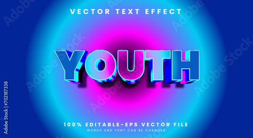 International youth day editable text illustration with attractive background