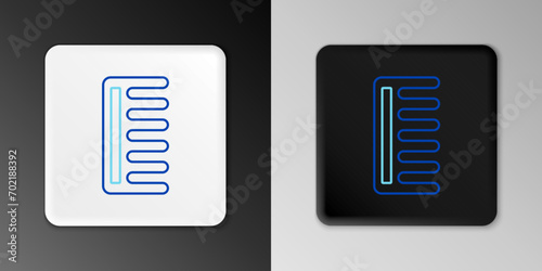Line Hairbrush icon isolated on grey background. Comb hair sign. Barber symbol. Colorful outline concept. Vector