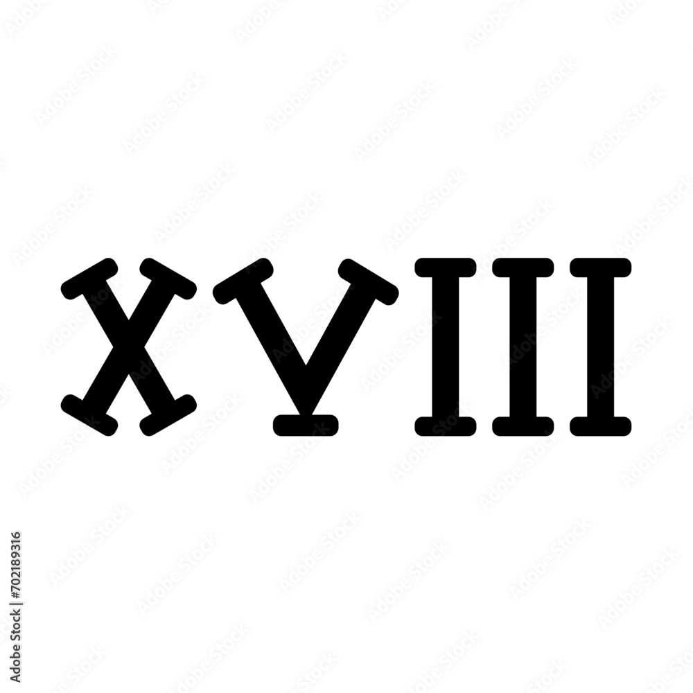 Silhouette Roman Numerals Silhouette Roman Numerals