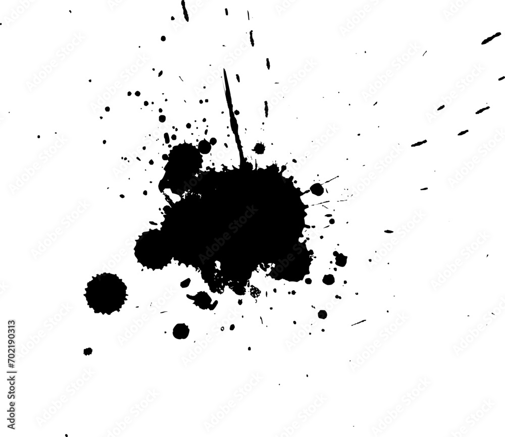 black ink dropped painting splatter splash on white background black ink dropped painting splatter splash on white background