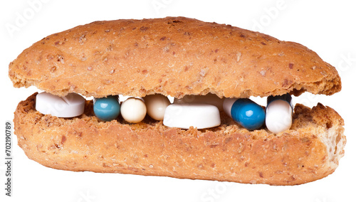 sandwich régime minceur sur fond transparent, PNG photo