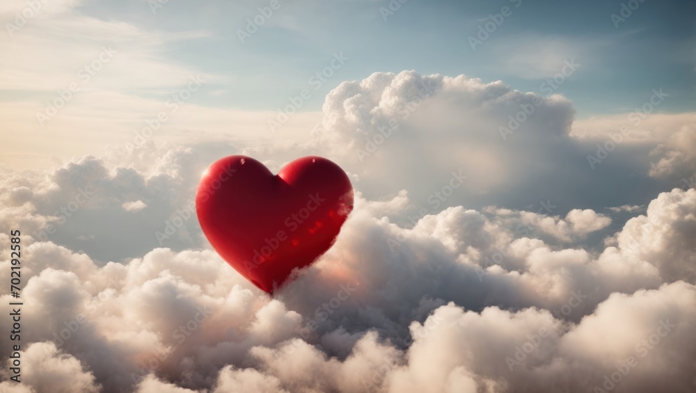 Pink balls floating in the sky. Valentine's Day Pink balls floating in the sky. Valentine's Day