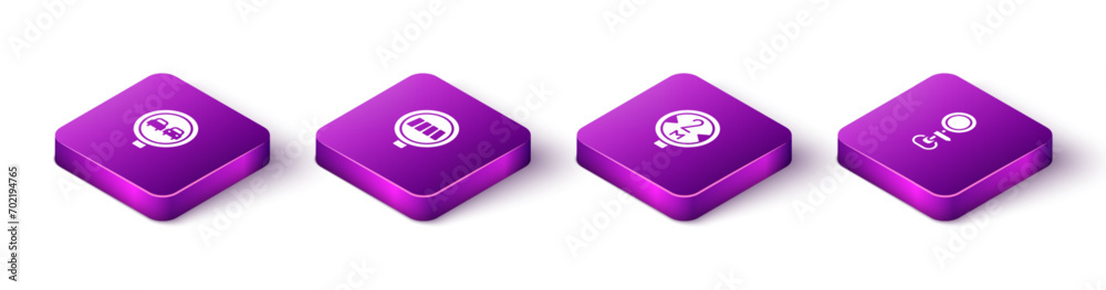 Set Isometric No overtaking road traffic, Pedestrian crosswalk, Road sign and icon. Vector Set Isometric No overtaking road traffic, Pedestrian crosswalk, Road sign and icon. Vector