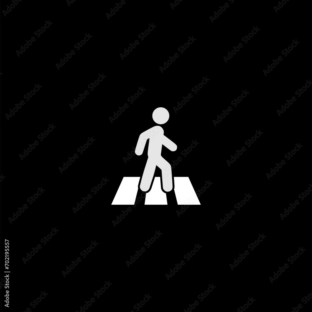 Crosswalk icon symbol logo template. Crosswalk icon symbol logo template.