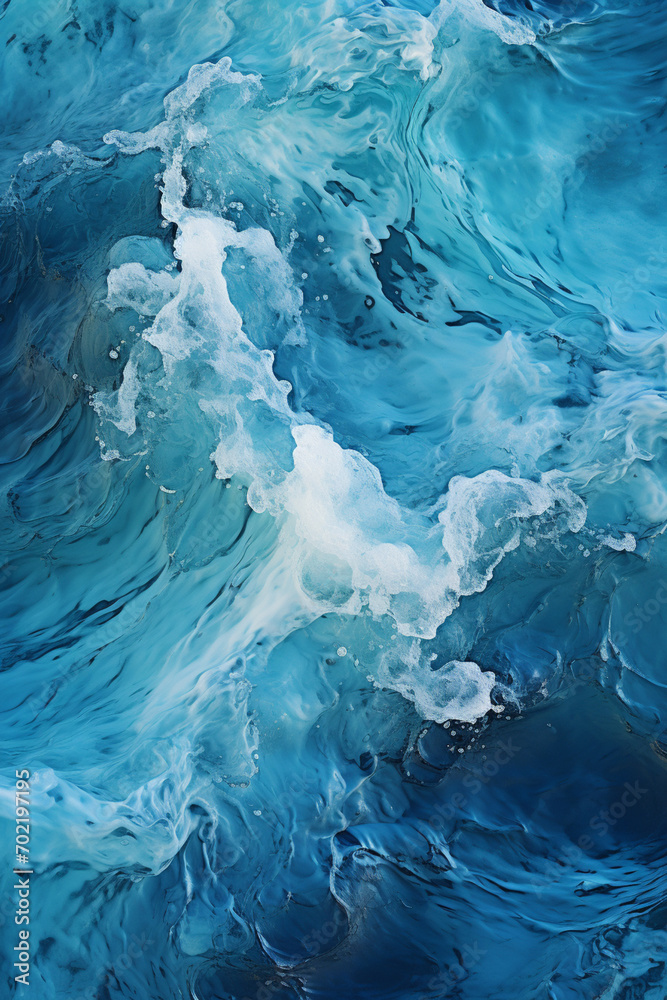 A simplistic portrayal of waves in the ocean using a single flowing line.