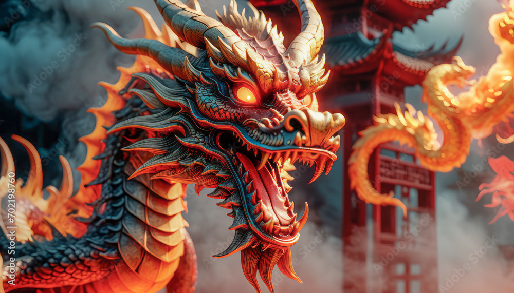 Beautiful fantasy dragon. Year of the Dragon according to the eastern horoscope Beautiful fantasy dragon. Year of the Dragon according to the eastern horoscope
