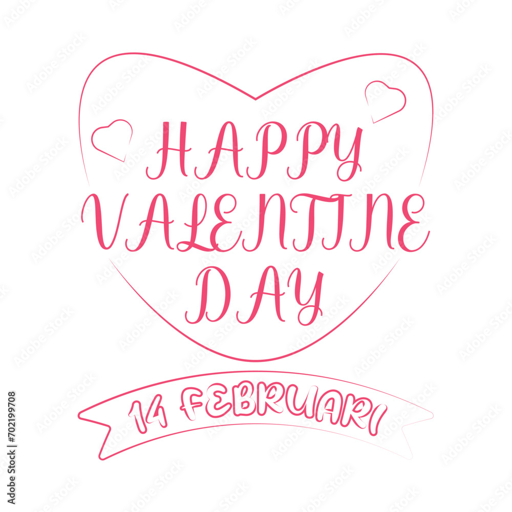happy valentine day illustration