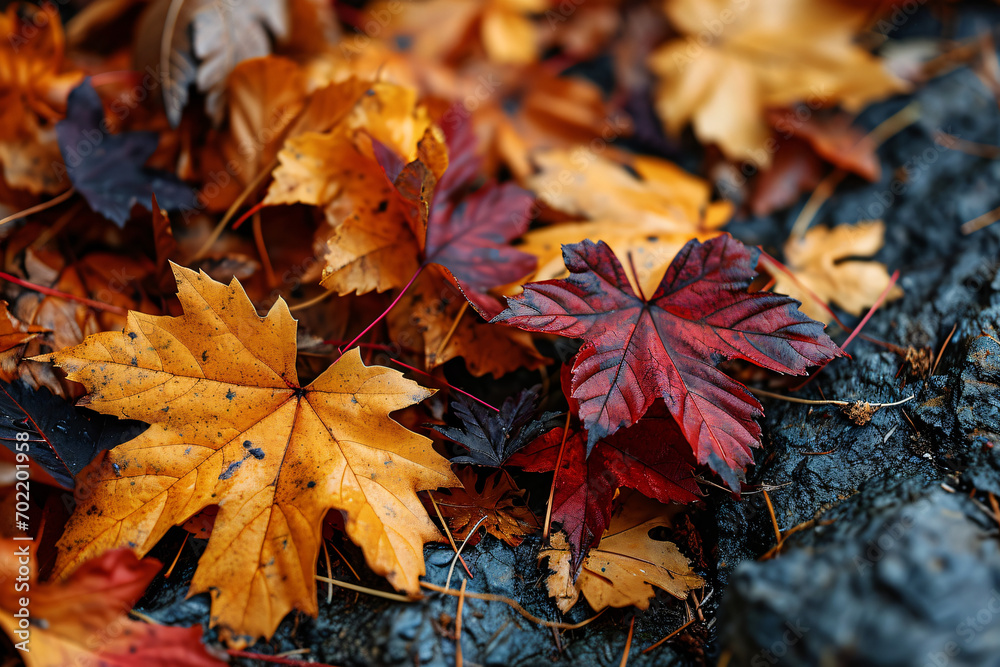 Obraz premium autumn leaves texture, photo