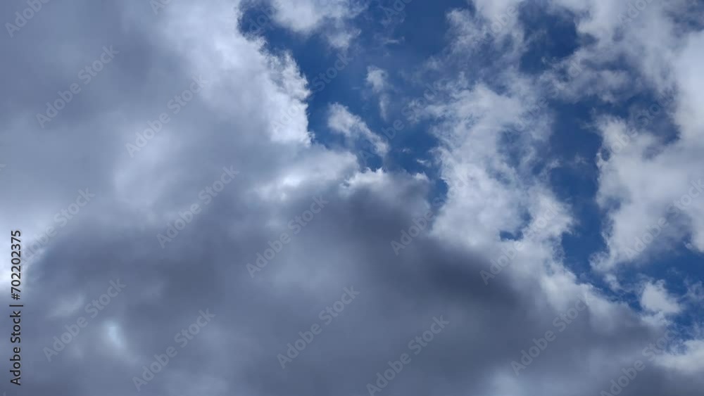 Sky with stratocumulus clouds while the sun becomes increasingly stronger Sky with stratocumulus clouds while the sun becomes increasingly stronger