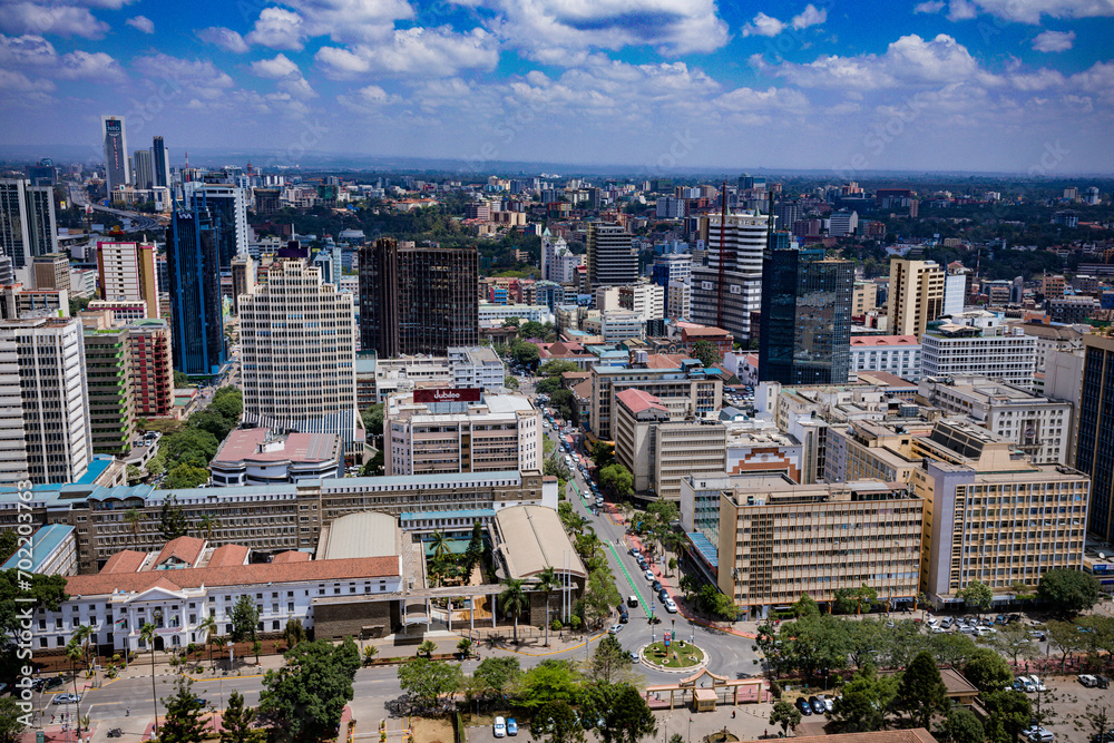 Fototapeta premium view of downtown city