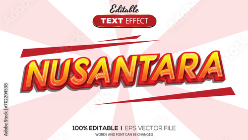 editable text effect with nusantara theme