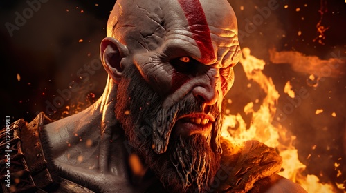 
Kratos in AI-Enhanced Art, God of War Unleashed, Epic Game Character