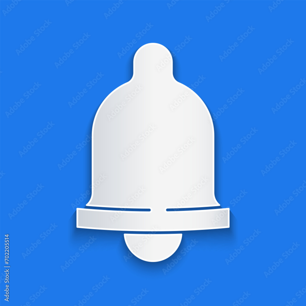 Paper cut Motion sensor icon isolated on blue background. Paper art style. Vector Paper cut Motion sensor icon isolated on blue background. Paper art style. Vector