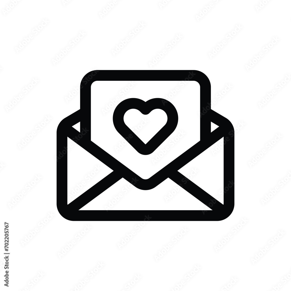 Love Letter icon in trendy outline style isolated on white background. Love Letter silhouette symbol for your website design, logo, app, UI. Vector illustration, EPS10. Love Letter icon in trendy outline style isolated on white background. Love Letter silhouette symbol for your website design, logo, app, UI. Vector illustration, EPS10.