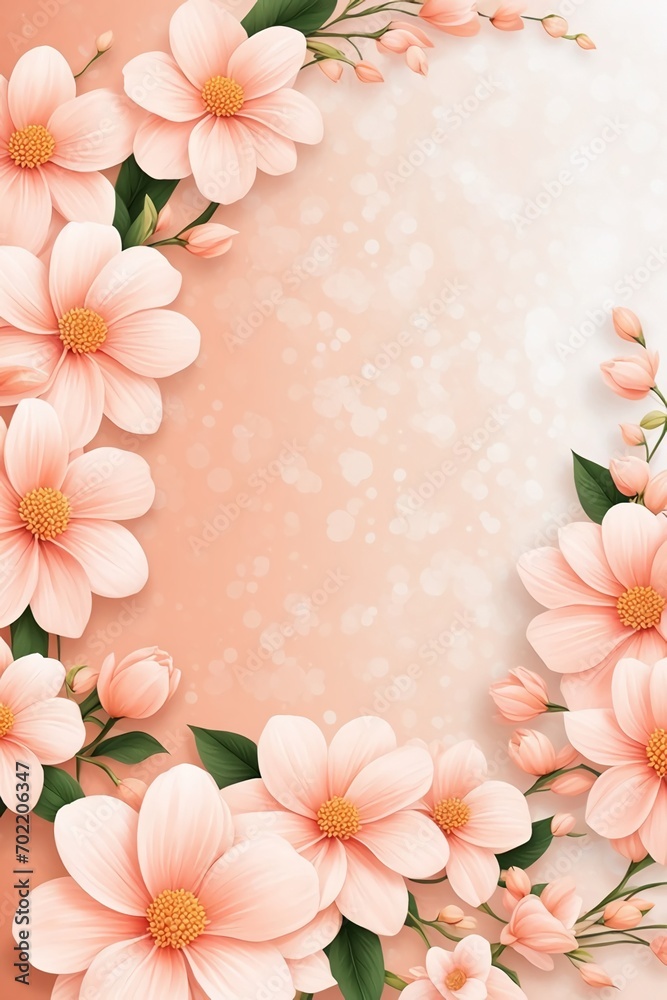 Flower peach color wallpaper illustration