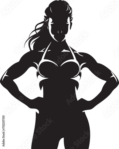Fitness club and gym woman logo, Fitness woman, Silhouette of a sports woman, Vector illustration