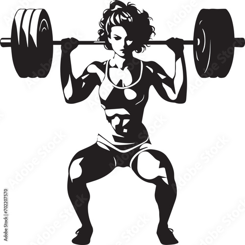 Fitness club and gym woman logo, Fitness woman, Silhouette of a sports woman, Vector illustration
