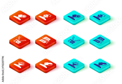 Set Concussion, headache, Yin Yang symbol, Psychology, Online psychological counseling,  and Insomnia icon. Vector