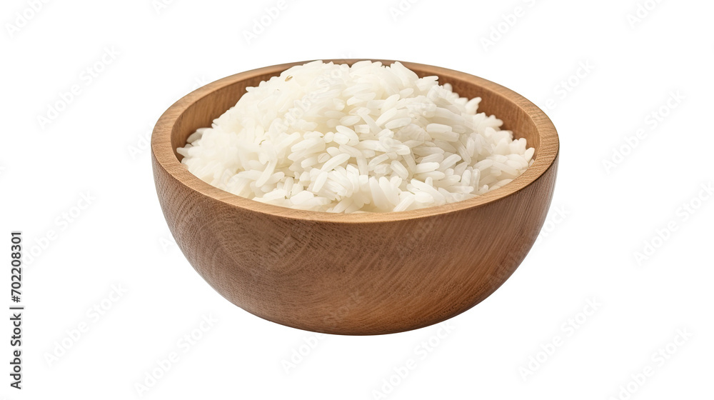rice on white isolated on clear png background and transparent background. food drink and dessert concept for cafe and restaurent, AI generative. 