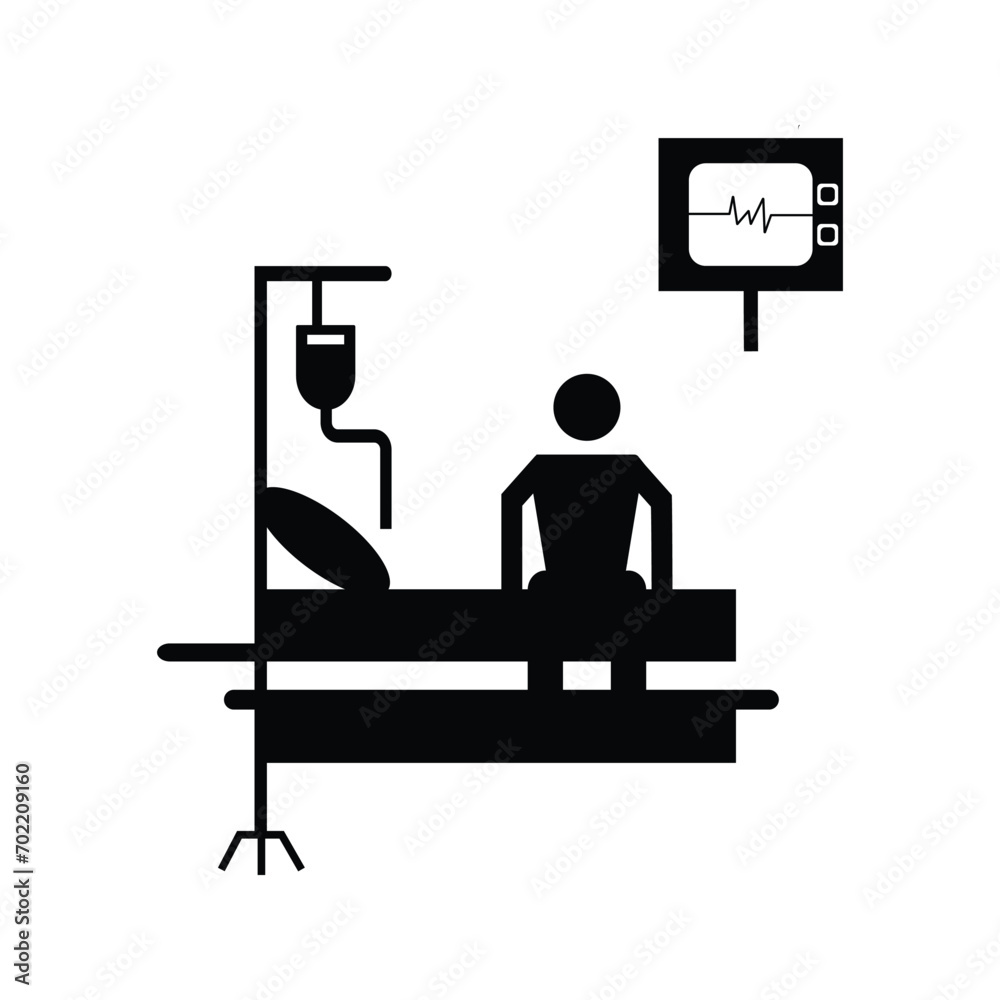 CLINIC BED ICON CLINIC BED ICON