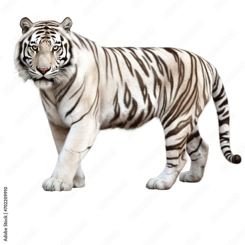 Fototapeta premium white tiger isolated on white