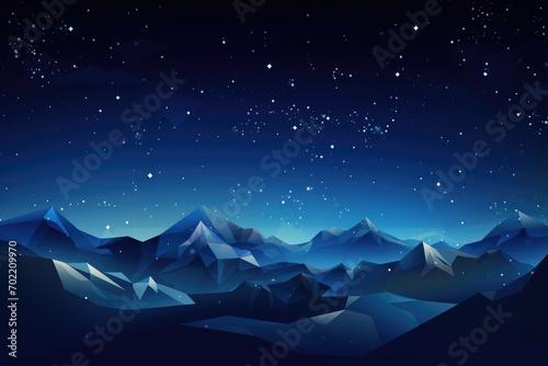 Magical nature wallpaper during summer night high in mountains. Generative Ai.