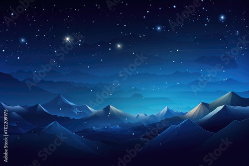 Magical nature wallpaper during summer night high in mountains. Generative Ai.