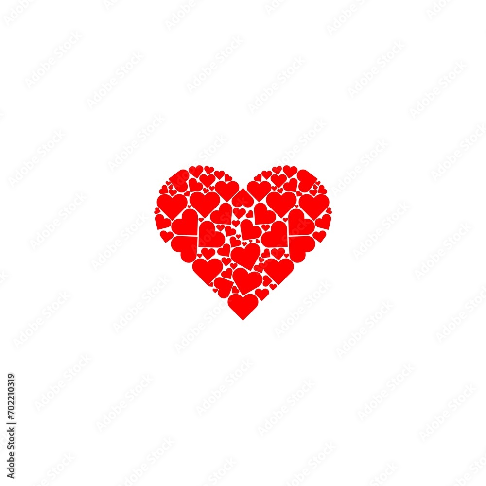 Heart logo isolated on white background
