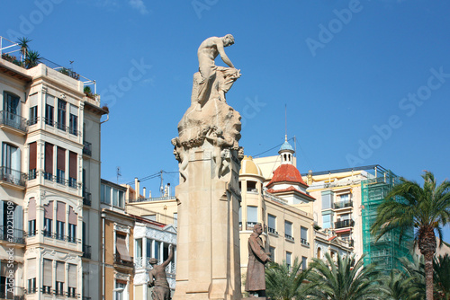 Monument to Jose Canalejas at Explanada de Espana by Vicente Banuls in Alicante, Spain photo